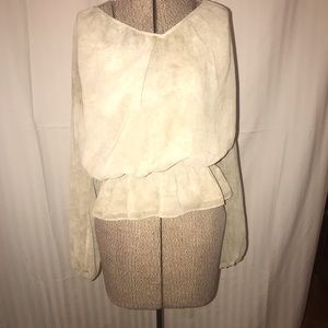 Michael kors size large women’s beige blouse